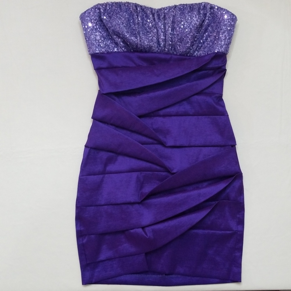 Ruby Rox Metallic Purple Dress Size 7